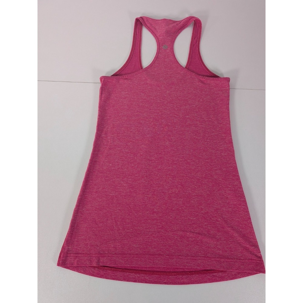 Lululemon Tank Top Women's 6 Heathered Pink Racerback Activewear Athleisure Top - Picture 2 of 8